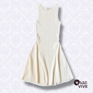 Saints & Hearts Ivory High-Neck Sleeveless Fit & Flare Dress Sz XS